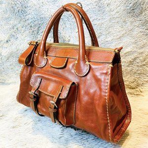 Chloe Edith Handbag Bag Leather Brown